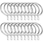 20 pices anneaux de rideau en mtal 45mm diamtre intrieur rideau anneaux dcoratifs crochets de suspension ...
