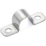 Csparkv 20 pi�ce clips c�ble 2 trous fixation pour tube acier inoxydable 304 accroche cable taille mini ...