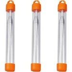 Csparkv - lot de 3) tube soufflet chemin�e portable pour feu de camp, professionnel en acier inoxydable ...