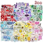 300 pcs aesthetic couleurs stickers, impermable vinyle autocollant pour telephone ordinateur portable ...