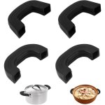 4 pcs marmite silicone, poign�e de marmite silicone, couvercle de poign�e de pot anti - br�lure, protection ...