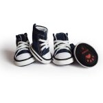 4 pices chien bottes classique dcontract denim toile style chaussures pour animaux de compagnie styles ...