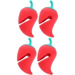 Lot de 4 pinces anti - d�versement pour couvercle de pot ouvre - couvercle de pot � soupe support de ...