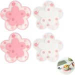 Csparkv - lot de 4 sous - verres sakura en pvc, tapis de table antid�rapants et lavables, motif fleurs ...