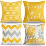 45x45cm, housse de coussin géométrique motif coussin decoratif jaune coussin canapé pour canapé maison ... 45x45cm, housse de coussin géométrique motif coussin decoratif jaune coussin canapé pour canapé maison ...