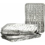 Lot de 5 barquettes en aluminium, barquette alu, lot de barquettes, aluminium, argent, 34 x 23. 5 x ...