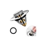 Csparkv - 6. 26. 25cm)bouchon de lavabo, pop - up universel avec flitre cheveux de vidange anti - odeur ...