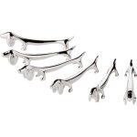 Csparkv - lot de 6 chiens messerbank, longueur 9 cm, argent plaqu� noble, r�sistant au ternissement