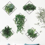 Csparkv 6 pi�ces 3d stickers muraux plantes vertes set - 3d autocollant mural plantes vertes, sticker ...