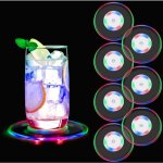 Csparkv - lot de 7 dessous de verre led lumineux color, lumineux batterie remplaable 6 couleurs, sous ...
