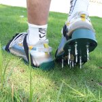 Aérateur de pelouse, scarificateur de pelouse scarificateur chaussures à pointes avec sangles réglables, ... Aérateur de pelouse, scarificateur de pelouse scarificateur chaussures à pointes avec sangles réglables, ...
