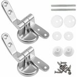 Attaches charnire abattant wc, lot de 2 charnires de rechange pour lunette de toilette avec fixations ...