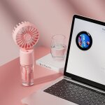 Mini ventilateur brumisateur portatif, 4000mah ventilateur main usb rechargeable [5 - 21heures de travail], ...