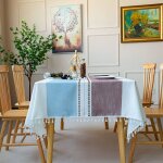 Csparkv - nappe rectangulaire campagne chic nappe de table lin coton table cloth cover 140x180 cm tablecloth ...