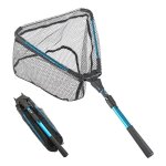 Puisette de pche avec poigne tlescopique, puisette pliable tlescopique pour kayak, salmon, chat, ...