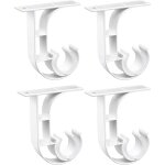 Support de tringle à rideau de plafond, supports de tringle à rideaux blancs très résistants, en alliage ... Support de tringle à rideau de plafond, supports de tringle à rideaux blancs très résistants, en alliage ...