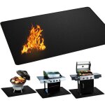 Tapis de protection 122x76cm tapis barbecue sol d'extrieur tapis de gril anti feu bbq tapis rutilisable ...