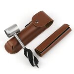 Tarière manuelle tarière manuel bois outils bushcraft avec etui en cuir, foret à main pour le travail ... Tarière manuelle tarière manuel bois outils bushcraft avec etui en cuir, foret à main pour le travail ...