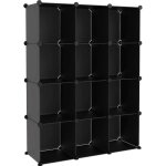 Cubes de rangement 12 pcs noir pp cfw912432