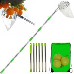 Cueille fruit telescopique, cueille fruit, 4. 2m cueilleur de fruits avec manche tlescopique, cueilleur ...