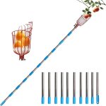 Cueille fruit télescopique 4 mètres avec corbeille et manche, pince avec panier en acier inoxydable pour ... Cueille fruit télescopique 4 mètres avec corbeille et manche, pince avec panier en acier inoxydable pour ...