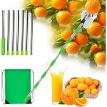 Cueilleur de fruits avec, manche 2. 5m cueillette, cerise cueille - fruits, acier inoxydable outil cueilleur ...