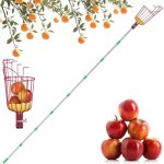 Cueilleur de pommes avec manche télescopique 3. 2 m, cueilleur de fruits avec panier à tête rouge, poteau ... Cueilleur de pommes avec manche télescopique 3. 2 m, cueilleur de fruits avec panier à tête rouge, poteau ...