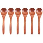 Cuill�res en bois 6 pi�ces pour cuisson miel et condiments usage quotidien caf�