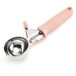Cuill�re � glace en acier inoxydable, finition rose, solide et ergonomique, service desserts