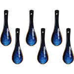 Cuill�re � soupe en porcelaine, 6 cuill�res, id�ale pour les c�r�ales, ramen, pho, facile � saisir (porcelaine ...