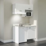 Cuisibane - kitchenette k02l - 120 cm - plan monobloc évier intégré snova - évier à droite - façades ... Cuisibane - kitchenette k02l - 120 cm - plan monobloc évier intégré snova - évier à droite - façades ...