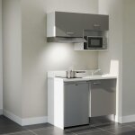 Cuisibane - kitchenette k02l - 120 cm - plan monobloc �vier int�gr� snova - �vier � droite - fa�ades ...