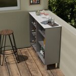 Cuisibane - meuble bar complet en inox k20 pour cuisine d'ext�rieur - 130 cm