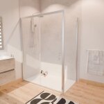 Cuisibane - paroi de douche d'angle avec porte coulissante + retour fixe nerina - 140x90 cm Cuisibane - paroi de douche d'angle avec porte coulissante + retour fixe nerina - 140x90 cm