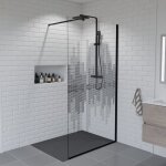 Cuisibane - paroi de douche fixe 110 cm x 200 cm motif manhattan - verre 8 mm Cuisibane - paroi de douche fixe 110 cm x 200 cm motif manhattan - verre 8 mm