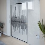 Cuisibane - paroi de douche fixe 120 cm x 200 cm motif manhattan - verre 8 mm Cuisibane - paroi de douche fixe 120 cm x 200 cm motif manhattan - verre 8 mm