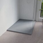 Cuisibane - receveur de douche 120x80 cm extra plat - saphir - gris ciment