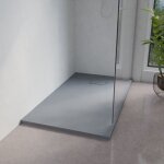 Cuisibane - receveur de douche 140x90 cm extra plat - saphir - gris ciment
