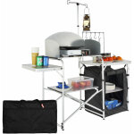 Cuisine de camping 146x46x168 cm armoire de camping pliable structure en alu grand comptoir meuble de ... Cuisine de camping 146x46x168 cm armoire de camping pliable structure en alu grand comptoir meuble de ...
