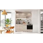 Cuisine compl�te mila 6 �l�ments couleur sonoma avec plan de travail inclus - longueur 180 cm
