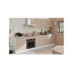 Sans marque - cuisine complete oslo - l 300 cm - dcor chene - plan de travail inclus