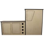 Cuisine contreplaqu mdf 18 mm amnagement transporter t4 t5 caravane campervan camping - car 3 armoires ...