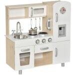 Cuisine enfant blanc pin & mdf 74x30x81 cm - aire de jeux avec accessoires - r�ve d'enfant - jeu d?imitation ...