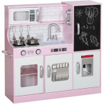 Cuisine enfant jouet d'imitation pour enfant - dinette enfant de 3 - 8 ans, rose