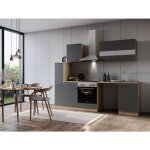 Cuisine ligne de cuisine bloc vide lave - linge encastrable chne gris merle 250 respekta