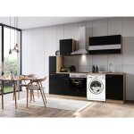 Cuisine ligne de cuisine bloc vide lave - linge encastr chne noir merle 250 respekta