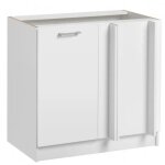 Meuble d'angle bas eco blanc 1 porte l 105 cm Meuble d'angle bas eco blanc 1 porte l 105 cm