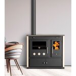 Cuisini�re � bois prometey pr. lux eco ? 9, 5 kw plaque en fonte, design �l�gant, couleur ivoire, efficacit� ...