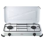 Cuisinière à gaz 2 feux avec couvercle - 2, 6 kw Cuisinière à gaz 2 feux avec couvercle - 2, 6 kw