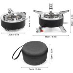Cuisinire  gaz de camping 6800w pliante, 3 brleurs, allumage pizo, four de cuisine d'extrieur pour ...